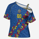DR Congo Kopo ya Mokili Custom Cross Shoulder Shirt Kuba Kingdom Pattern Edition