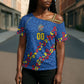DR Congo Kopo ya Mokili Custom Cross Shoulder Shirt Kuba Kingdom Pattern Edition