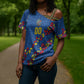 DR Congo Kopo ya Mokili Custom Cross Shoulder Shirt Kuba Kingdom Pattern Edition