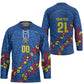 DR Congo Kopo ya Mokili Custom Hockey Jersey Kuba Kingdom Pattern Edition