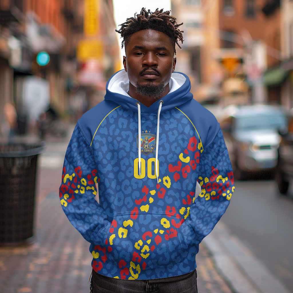 DR Congo Kopo ya Mokili Custom Hoodie Kuba Kingdom Pattern Edition