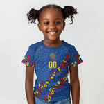 DR Congo Kopo ya Mokili Custom Kid T shirt Kuba Kingdom Pattern Edition
