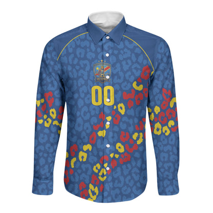 DR Congo Kopo ya Mokili Custom Long Sleeve Button Shirt Kuba Kingdom Pattern Edition