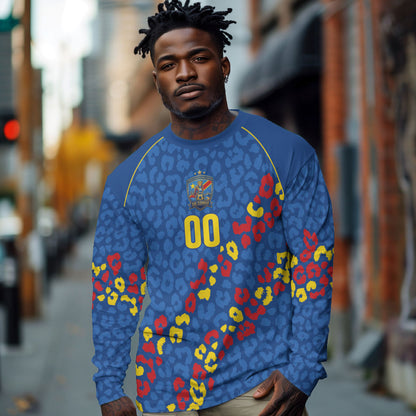 DR Congo Kopo ya Mokili Custom Long Sleeve Shirt Kuba Kingdom Pattern Edition