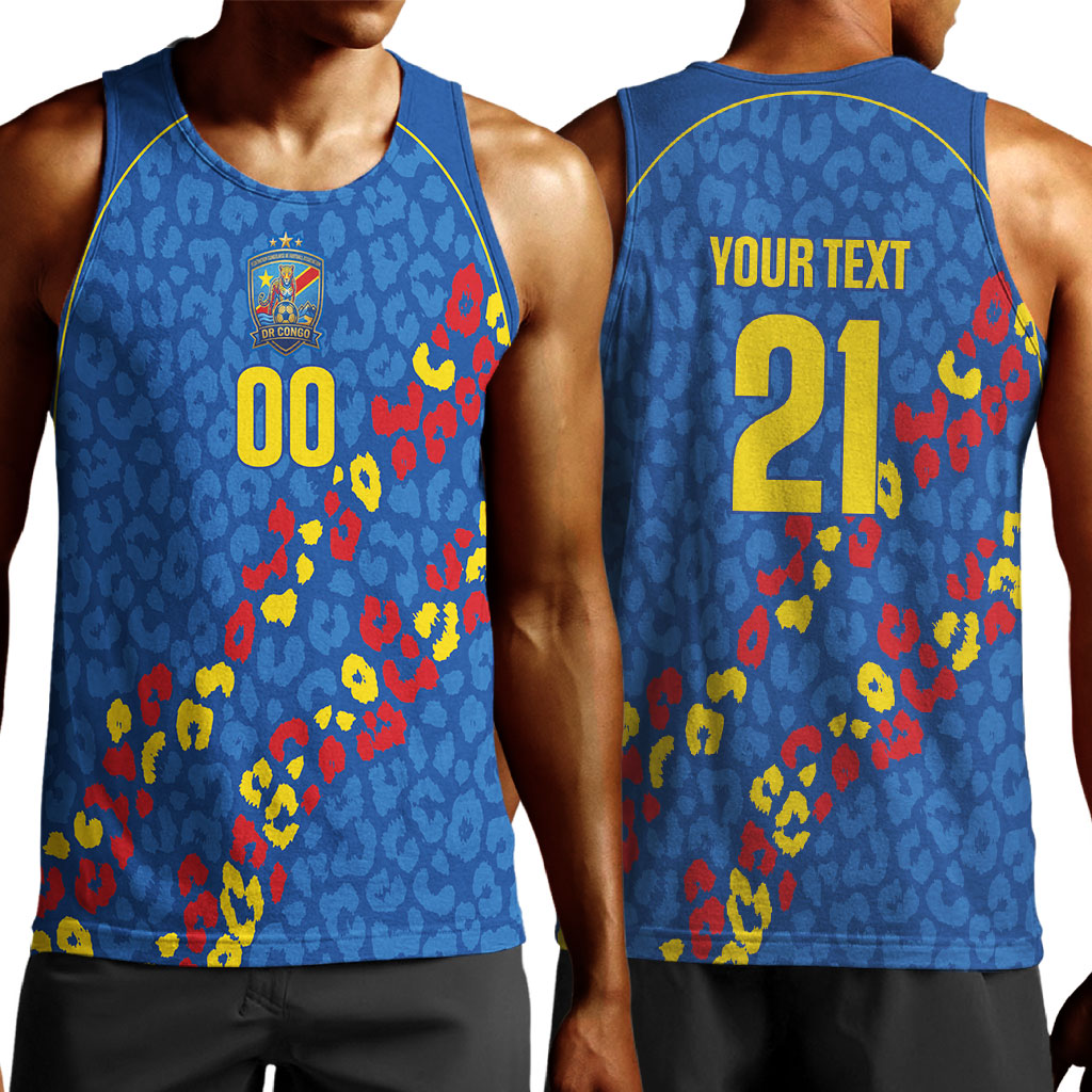 DR Congo Kopo ya Mokili Custom Men Tank Top Kuba Kingdom Pattern Edition