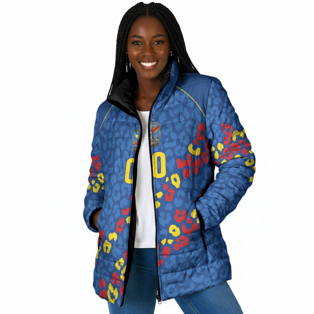 DR Congo Kopo ya Mokili Custom Padded Jacket Kuba Kingdom Pattern Edition