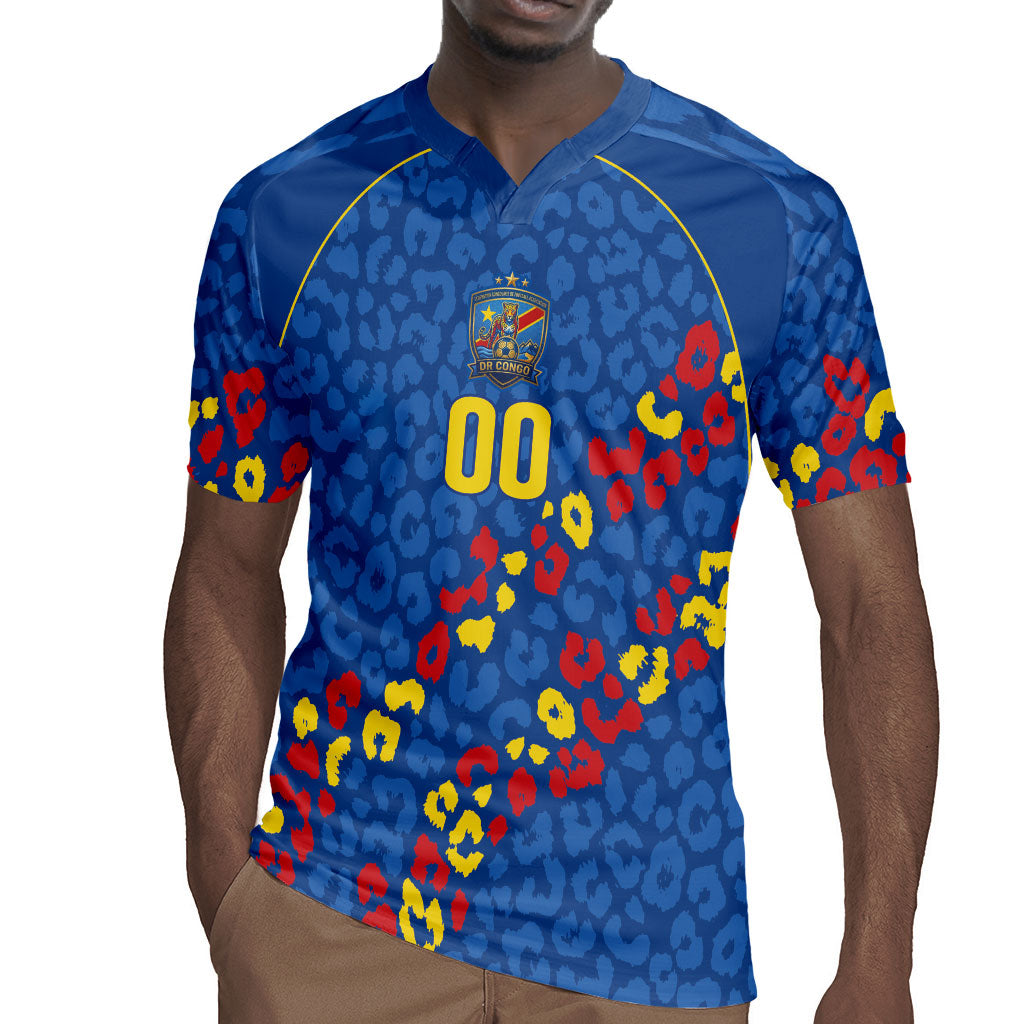 DR Congo Kopo ya Mokili Custom Rugby Jersey Kuba Kingdom Pattern Edition