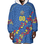 DR Congo Kopo ya Mokili Custom Wearable Blanket Hoodie Kuba Kingdom Pattern Edition