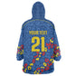 DR Congo Kopo ya Mokili Custom Wearable Blanket Hoodie Kuba Kingdom Pattern Edition
