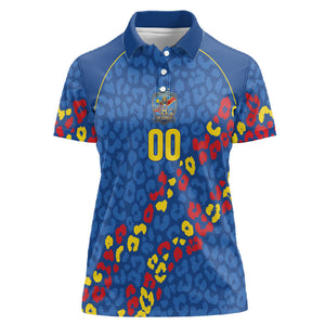DR Congo Kopo ya Mokili Custom Women Polo Shirt Kuba Kingdom Pattern Edition