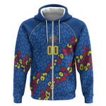 DR Congo Kopo ya Mokili Custom Zip Hoodie Kuba Kingdom Pattern Edition