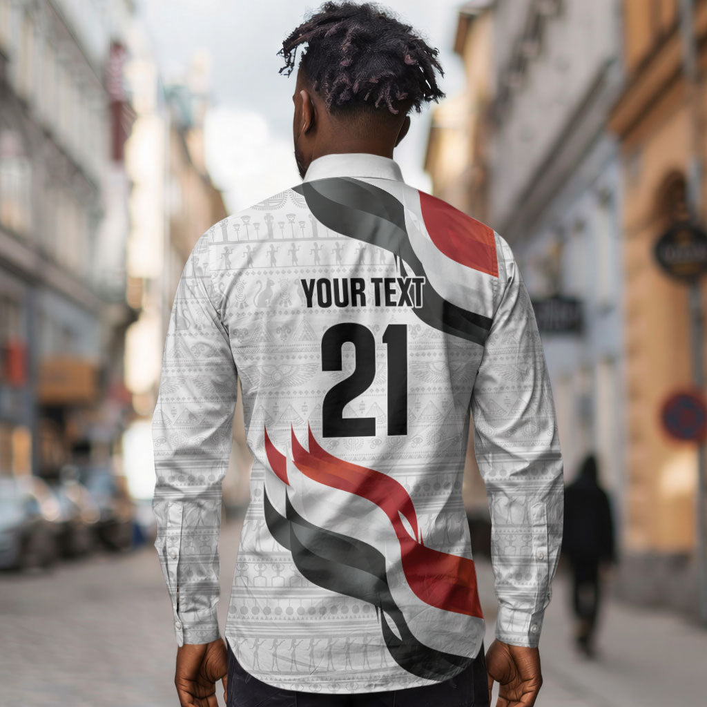 Egypt Custom Long Sleeve Button Shirt Pharaoh Legacy Edition