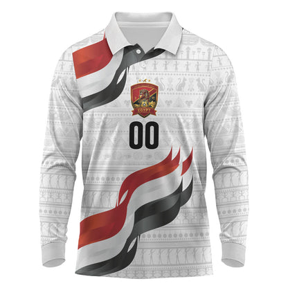 Egypt Custom Long Sleeve Polo Shirt Pharaoh Legacy Edition