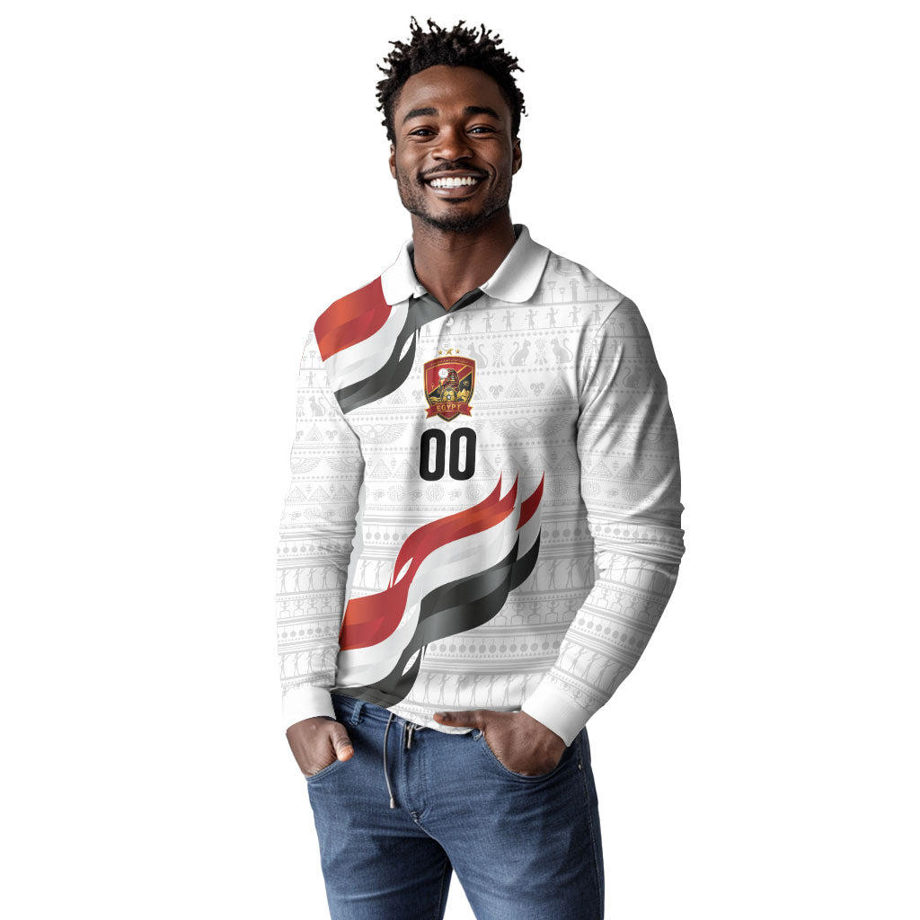Egypt Custom Long Sleeve Polo Shirt Pharaoh Legacy Edition