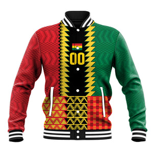 Ghana Wiase Kuruwa Custom Baseball Jacket Kente Pride Edition