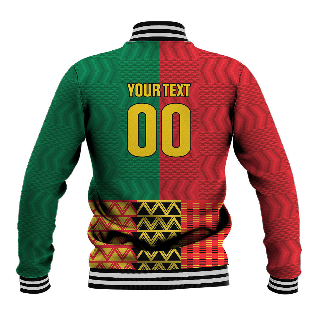 Ghana Wiase Kuruwa Custom Baseball Jacket Kente Pride Edition