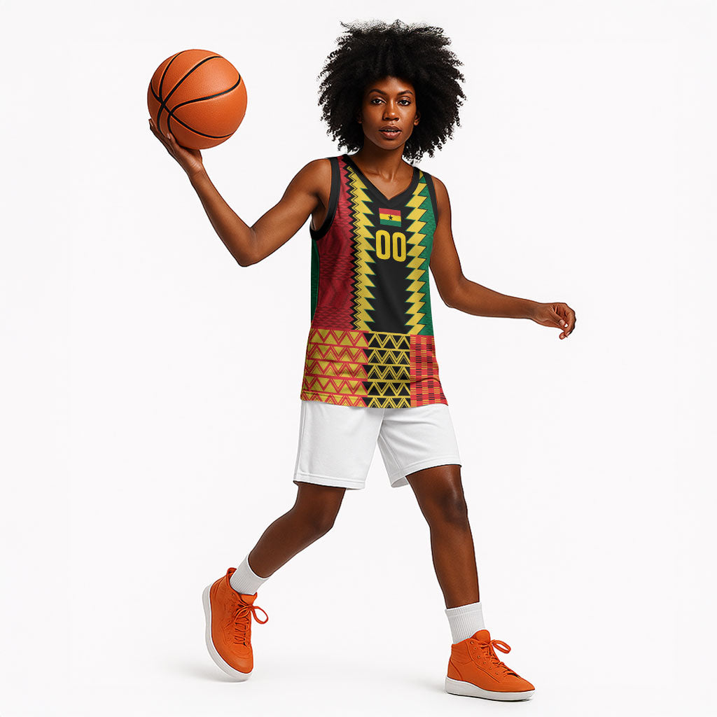 Ghana Wiase Kuruwa Custom Basketball Jersey Kente Pride Edition