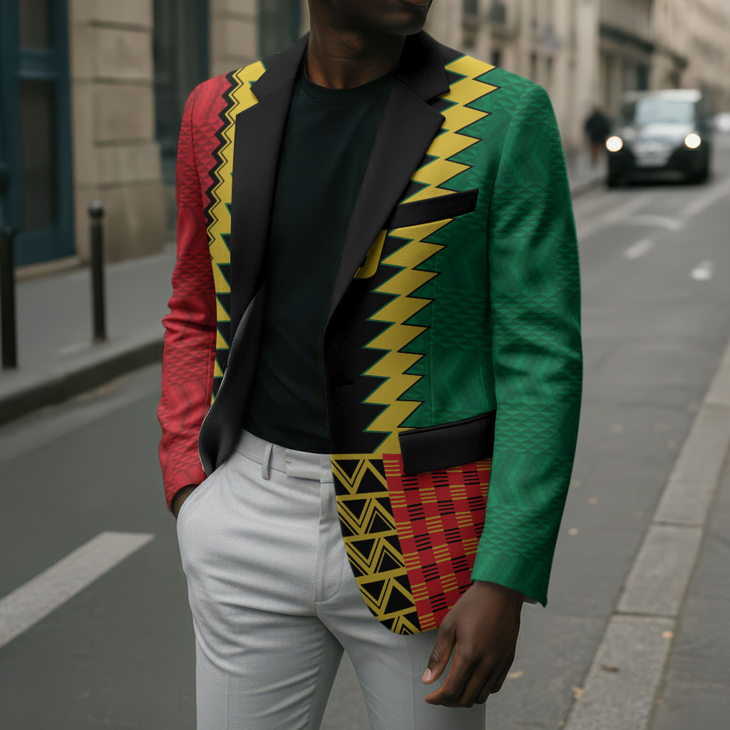 Ghana Wiase Kuruwa Custom Blazer Kente Pride Edition