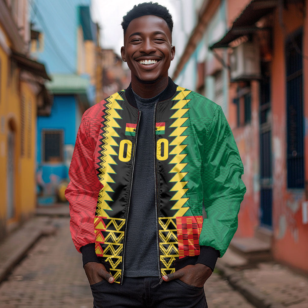 Ghana Wiase Kuruwa Custom Bomber Jacket Kente Pride Edition
