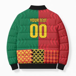 Ghana Wiase Kuruwa Custom Bomber Puffer Jacket Kente Pride Edition