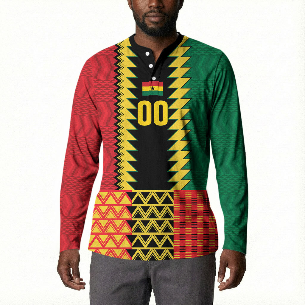 Ghana Wiase Kuruwa Custom Button Sweatshirt Kente Pride Edition
