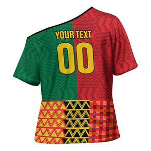 Ghana Wiase Kuruwa Custom Cross Shoulder Shirt Kente Pride Edition