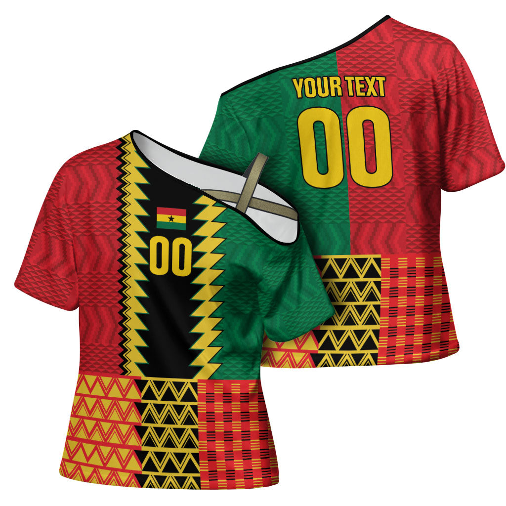 Ghana Wiase Kuruwa Custom Cross Shoulder Shirt Kente Pride Edition