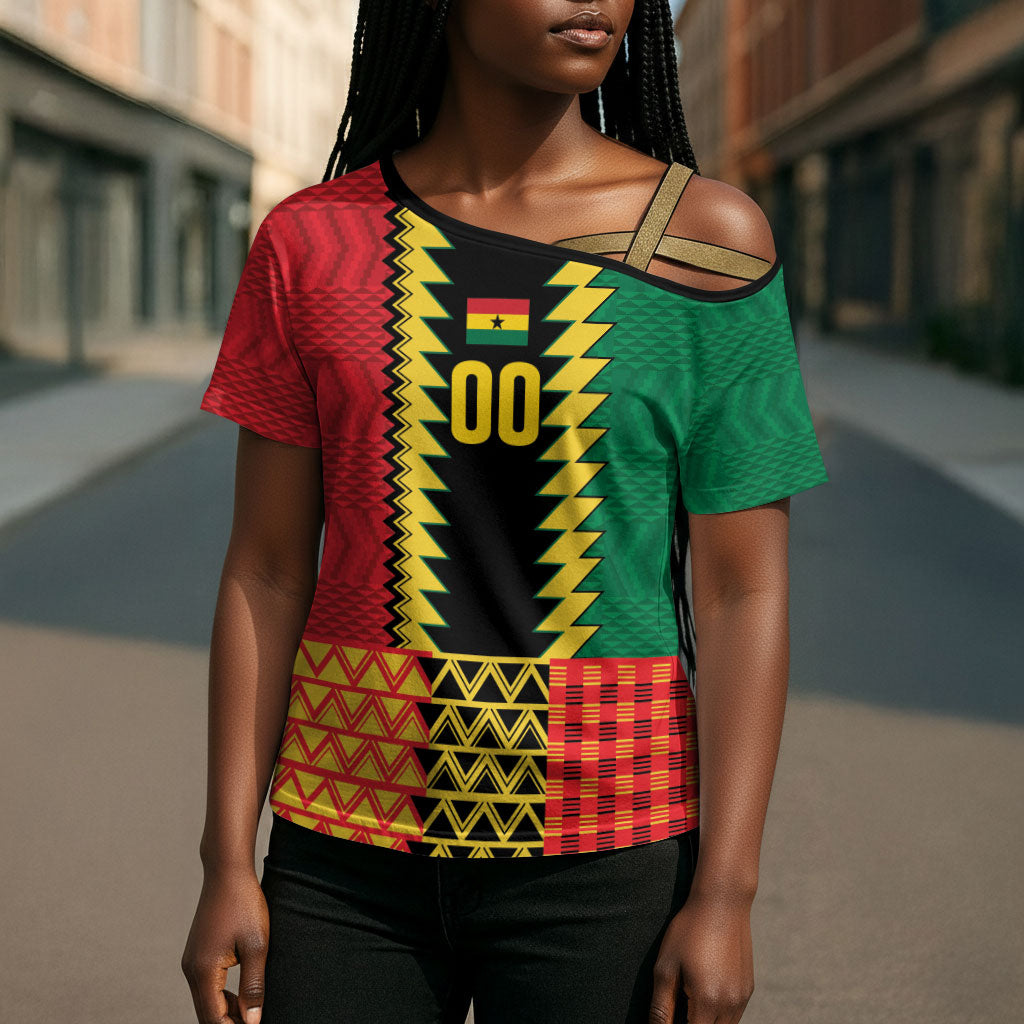 Ghana Wiase Kuruwa Custom Cross Shoulder Shirt Kente Pride Edition
