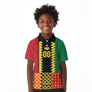 Ghana Wiase Kuruwa Custom Kid Polo Shirt Kente Pride Edition
