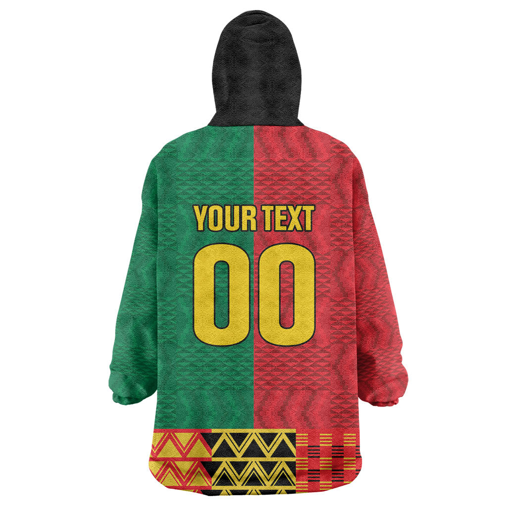 Ghana Wiase Kuruwa Custom Kid Wearable Blanket Hoodie Kente Pride Edition