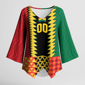 Ghana Wiase Kuruwa Custom Kimono Sleeve Blouse Kente Pride Edition