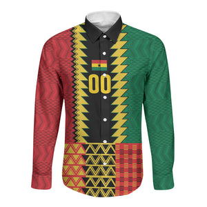 Ghana Wiase Kuruwa Custom Long Sleeve Button Shirt Kente Pride Edition