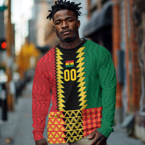 Ghana Wiase Kuruwa Custom Long Sleeve Shirt Kente Pride Edition