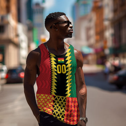 Ghana Wiase Kuruwa Custom Men Tank Top Kente Pride Edition