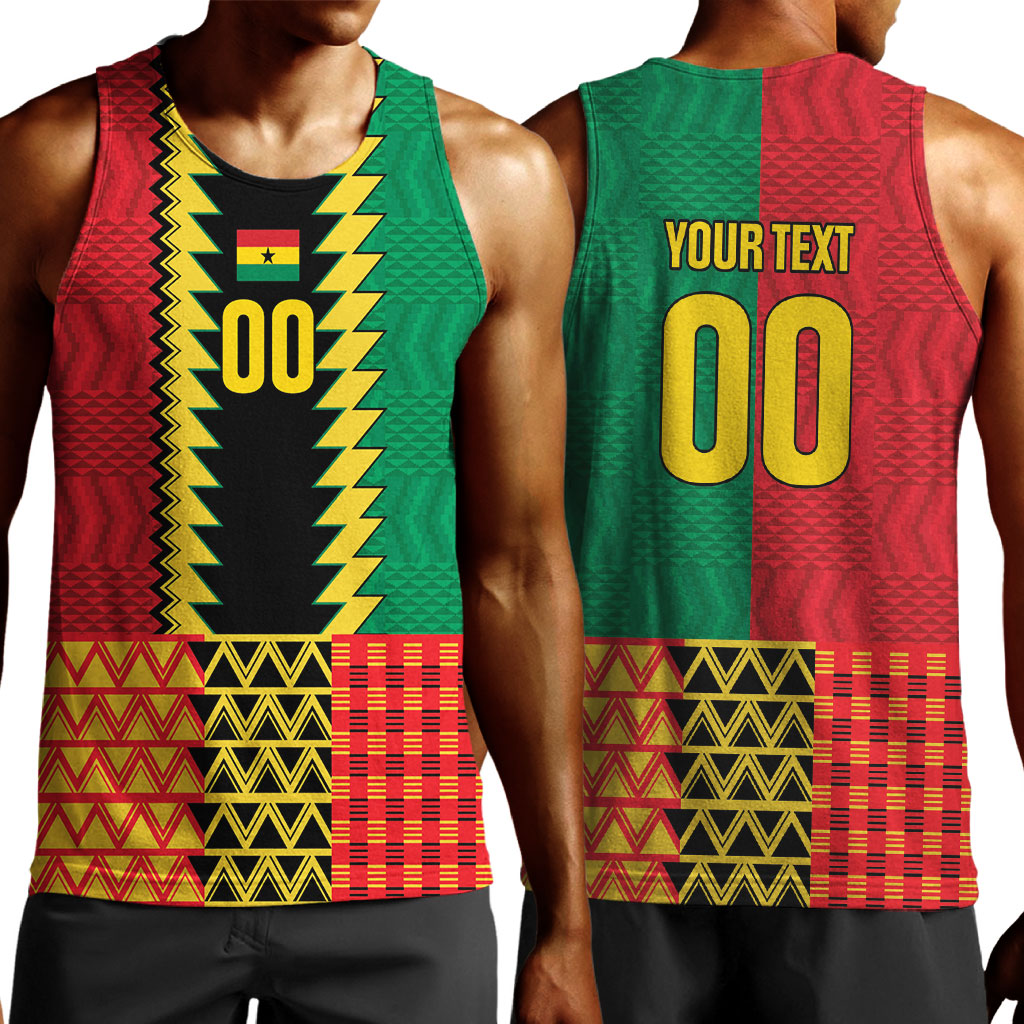 Ghana Wiase Kuruwa Custom Men Tank Top Kente Pride Edition