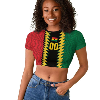 Ghana Wiase Kuruwa Custom Raglan Cropped T shirt Kente Pride Edition
