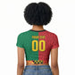 Ghana Wiase Kuruwa Custom Raglan Cropped T shirt Kente Pride Edition