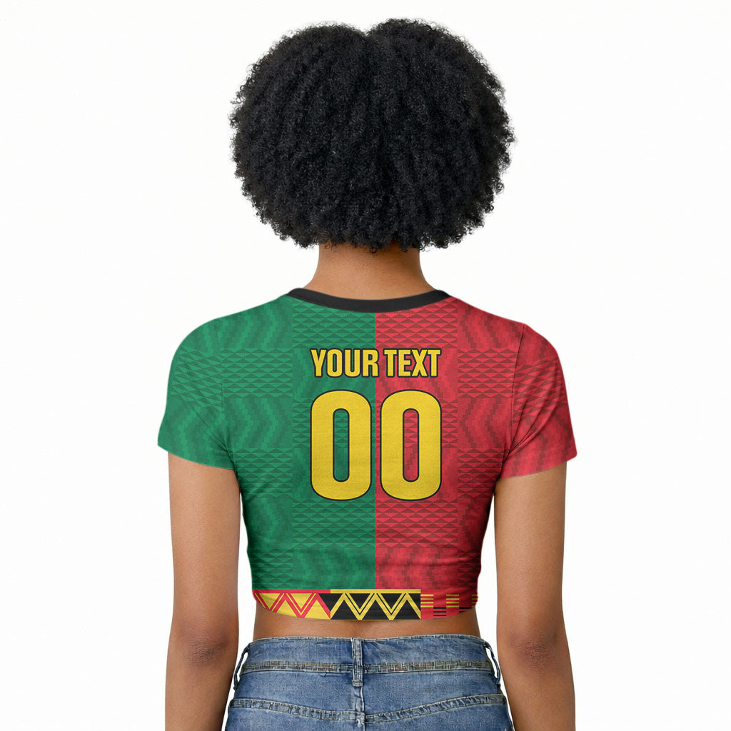 Ghana Wiase Kuruwa Custom Raglan Cropped T shirt Kente Pride Edition