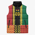Ghana Wiase Kuruwa Custom Sleeveless Puffer Jacket Kente Pride Edition