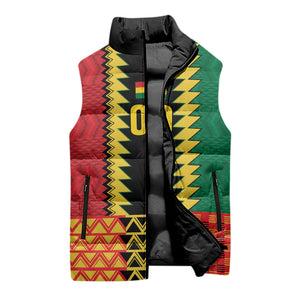Ghana Wiase Kuruwa Custom Sleeveless Puffer Jacket Kente Pride Edition