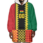Ghana Wiase Kuruwa Custom Wearable Blanket Hoodie Kente Pride Edition