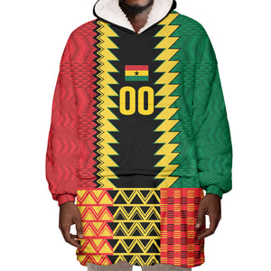 Ghana Wiase Kuruwa Custom Wearable Blanket Hoodie Kente Pride Edition