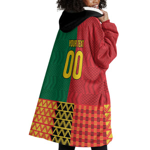 Ghana Wiase Kuruwa Custom Wearable Blanket Hoodie Kente Pride Edition