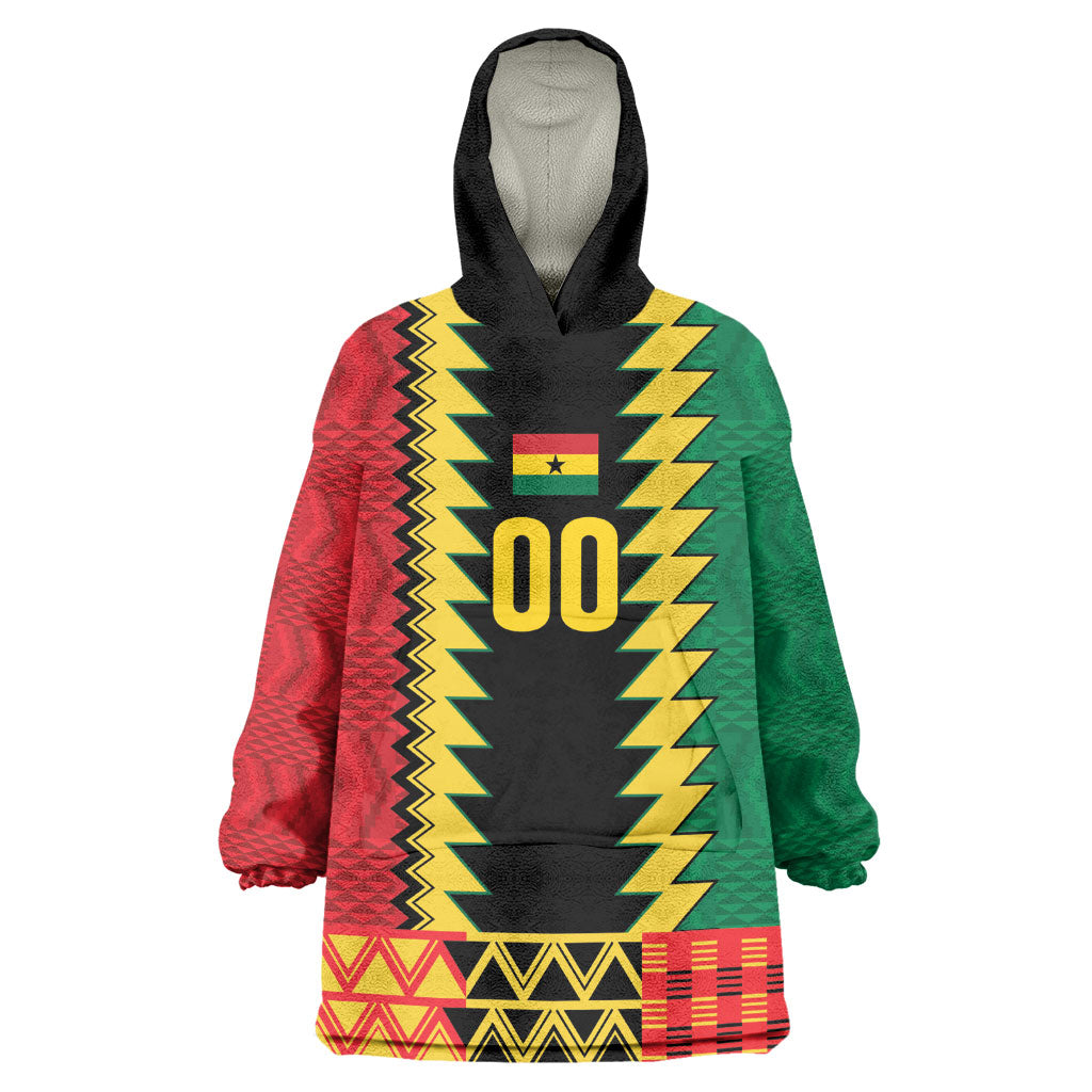 Ghana Wiase Kuruwa Custom Wearable Blanket Hoodie Kente Pride Edition