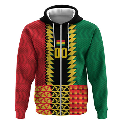 Ghana Wiase Kuruwa Custom Zip Hoodie Kente Pride Edition