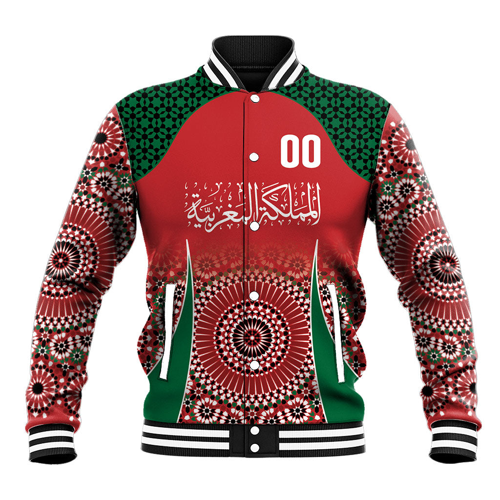 Morocco Yalla Vamos 2026 Custom Baseball Jacket Zellige Mosaic Edition