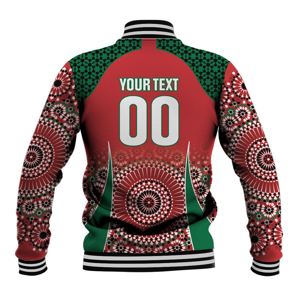 Morocco Yalla Vamos 2026 Custom Baseball Jacket Zellige Mosaic Edition