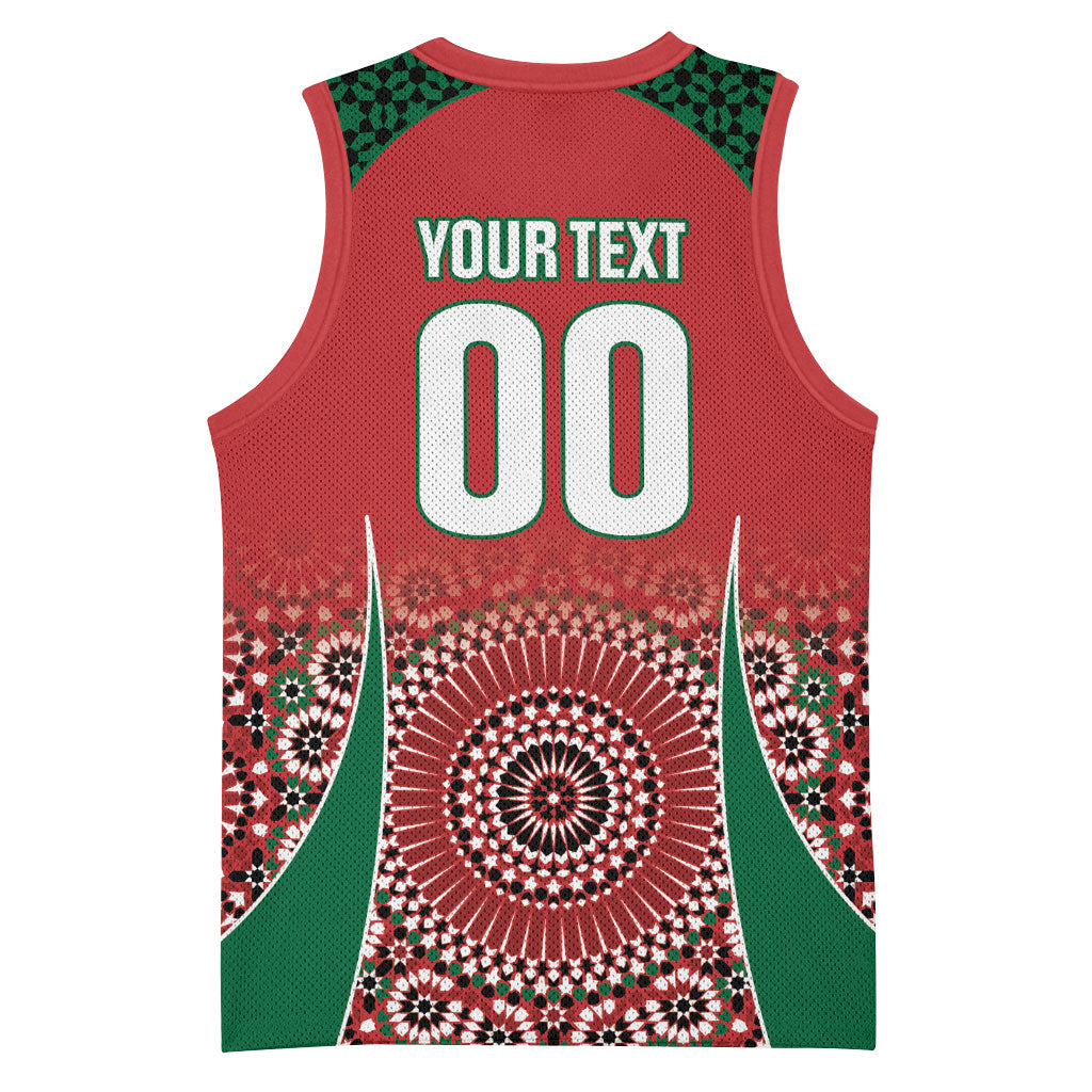 Morocco Yalla Vamos 2026 Custom Basketball Jersey Zellige Mosaic Edition