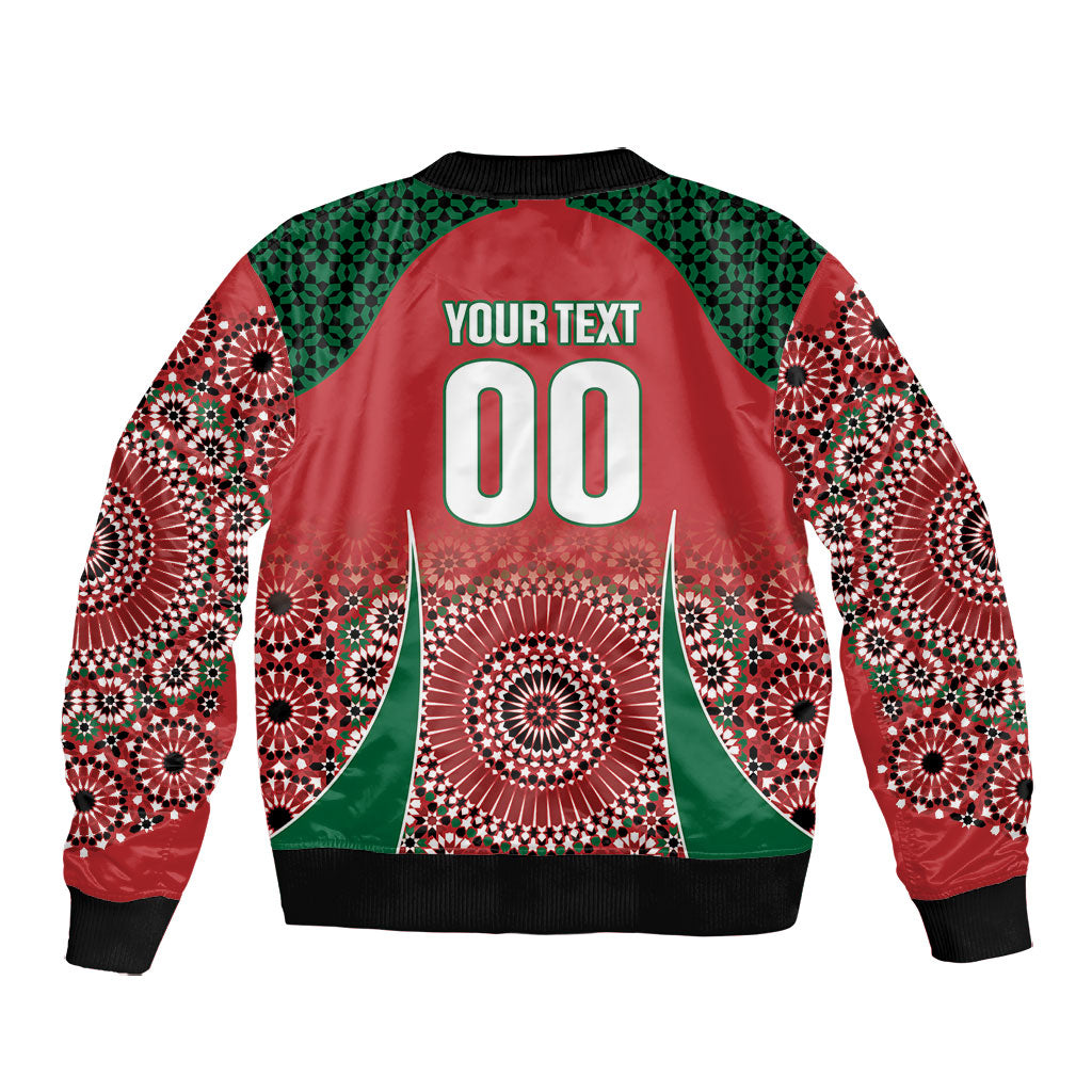 Morocco Yalla Vamos 2026 Custom Bomber Jacket Zellige Mosaic Edition