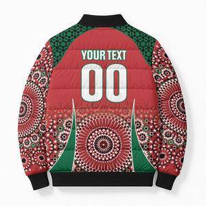 Morocco Yalla Vamos 2026 Custom Bomber Puffer Jacket Zellige Mosaic Edition